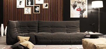 Угловой диван в интерьере гостиной-6, Диван Француз